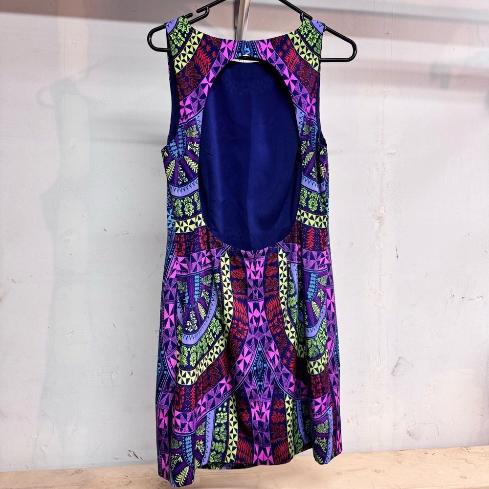 Mara Hoffman Size 10 Cut Out Mini  Dress Backless Tribal Summer Dress Vibrant - Picture 4 of 4